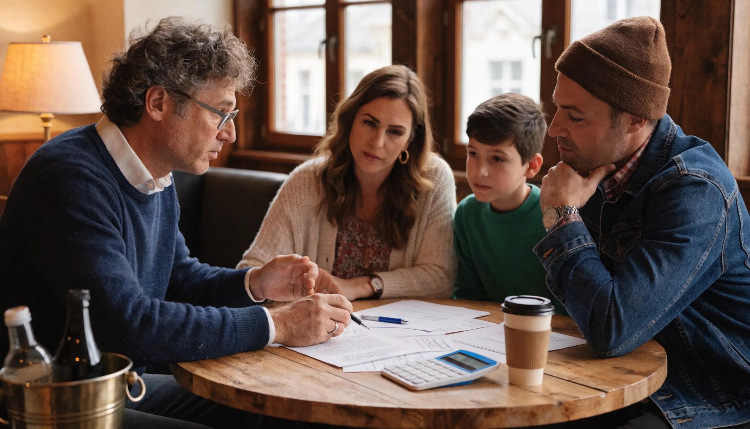 Family discussing flexible financing options with an advisor, emphasizing support for car buyers in East Texas